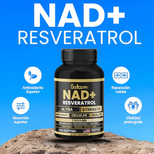 NAD+RESVERASTROL - Cápsulas de Reparación Celular 🌿💡 (60 Cápsulas)